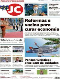Capa do jornal Jornal do Commercio 03/01/2021