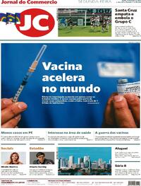 Capa do jornal Jornal do Commercio 04/01/2021
