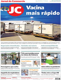 Capa do jornal Jornal do Commercio 04/02/2021