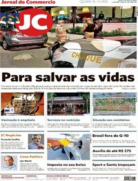 Capa do jornal Jornal do Commercio 04/03/2021