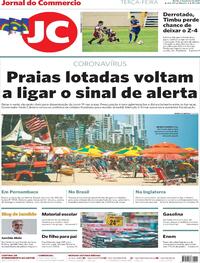 Capa do jornal Jornal do Commercio 05/01/2021
