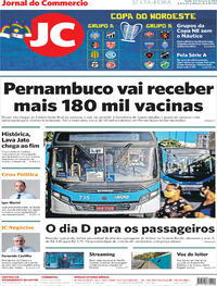 Capa do jornal Jornal do Commercio 05/02/2021
