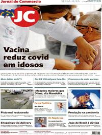 Capa do jornal Jornal do Commercio 05/03/2021