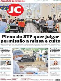Capa do jornal Jornal do Commercio 05/04/2021