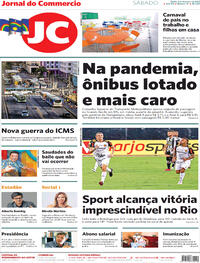 Capa do jornal Jornal do Commercio 06/02/2021