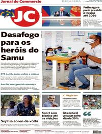 Capa do jornal Jornal do Commercio 06/04/2021