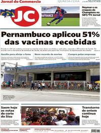 Capa do jornal Jornal do Commercio 07/04/2021