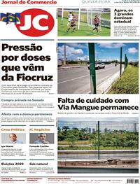 Capa do jornal Jornal do Commercio 08/04/2021