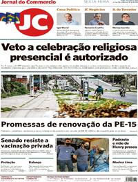 Capa do jornal Jornal do Commercio 09/04/2021