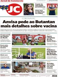 Capa do jornal Jornal do Commercio 10/01/2021
