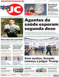 Capa do jornal Jornal do Commercio 10/02/2021