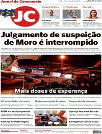 Capa do jornal Jornal do Commercio 10/03/2021