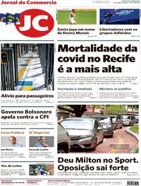 Capa do jornal Jornal do Commercio 10/04/2021
