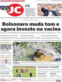 Capa do jornal Jornal do Commercio 11/03/2021