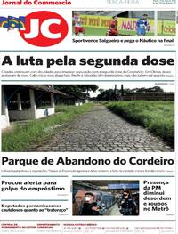 Capa do jornal Jornal do Commercio 11/05/2021