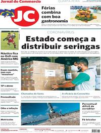 Capa do jornal Jornal do Commercio 13/01/2021