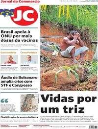 Capa do jornal Jornal do Commercio 13/04/2021