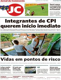 Capa do jornal Jornal do Commercio 15/04/2021