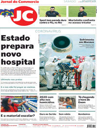 Capa do jornal Jornal do Commercio 16/01/2021