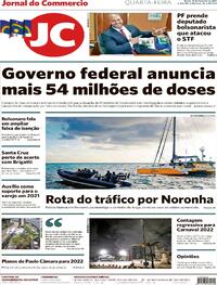 Capa do jornal Jornal do Commercio 17/02/2021