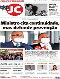 Capa do jornal Jornal do Commercio 17/03/2021