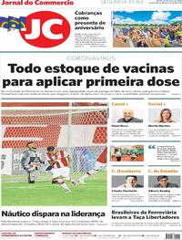 Capa do jornal Jornal do Commercio 22/03/2021