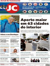 Capa do jornal Jornal do Commercio 24/02/2021