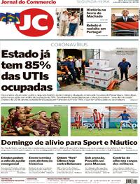 Capa do jornal Jornal do Commercio 25/01/2021
