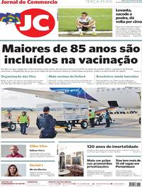 Capa do jornal Jornal do Commercio 26/01/2021