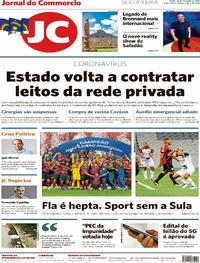 Capa do jornal Jornal do Commercio 26/02/2021