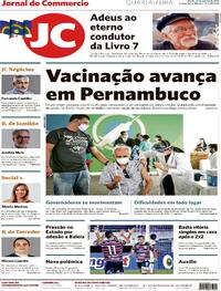 Capa do jornal Jornal do Commercio 27/01/2021