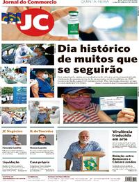 Capa do jornal Jornal do Commercio 28/01/2021