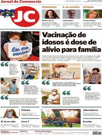 Capa do jornal Jornal do Commercio 31/01/2021