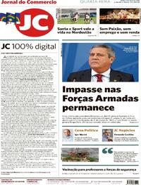 Capa do jornal Jornal do Commercio 31/03/2021
