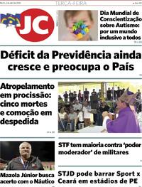 Capa do jornal Jornal do Commercio 02/04/2024
