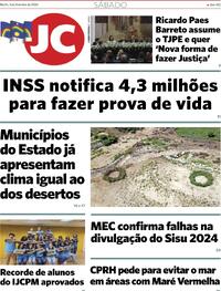 Capa do jornal Jornal do Commercio 03/02/2024