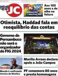 Capa do jornal Jornal do Commercio 03/04/2024