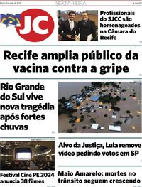 Capa do jornal Jornal do Commercio 03/05/2024