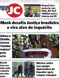 Capa do jornal Jornal do Commercio 08/04/2024