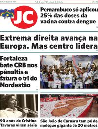 Capa do jornal Jornal do Commercio 10/06/2024