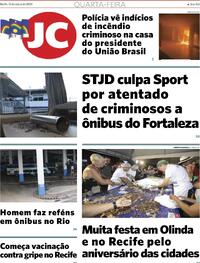 Capa do jornal Jornal do Commercio 13/03/2024