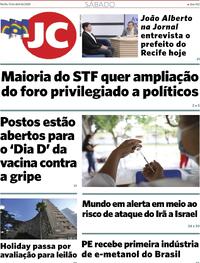 Capa do jornal Jornal do Commercio 13/04/2024
