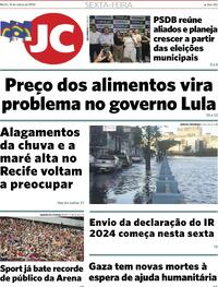 Capa do jornal Jornal do Commercio 15/03/2024