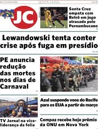 Capa do jornal Jornal do Commercio 16/02/2024