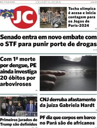 Capa do jornal Jornal do Commercio 17/04/2024