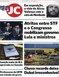 Capa do jornal Jornal do Commercio 18/04/2024