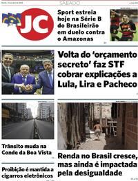 Capa do jornal Jornal do Commercio 20/04/2024