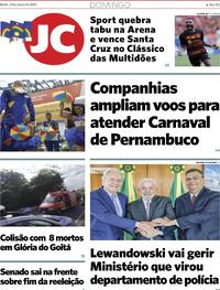 Capa do jornal Jornal do Commercio 21/01/2024
