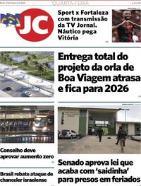 Capa do jornal Jornal do Commercio 21/02/2024