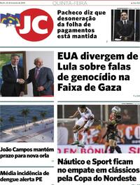 Capa do jornal Jornal do Commercio 22/02/2024
